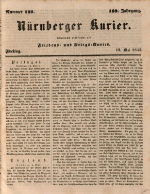 Nürnberger Kurier (Nürnberger Friedens- und Kriegs-Kurier) Freitag 12. Mai 1843