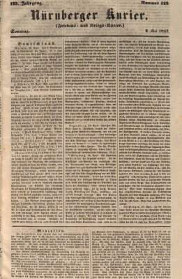 Nürnberger Kurier (Nürnberger Friedens- und Kriegs-Kurier) Sonntag 2. Mai 1847