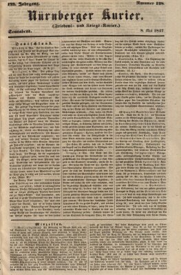 Nürnberger Kurier (Nürnberger Friedens- und Kriegs-Kurier) Samstag 8. Mai 1847