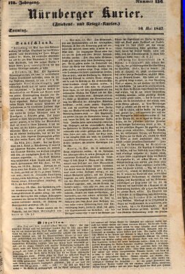 Nürnberger Kurier (Nürnberger Friedens- und Kriegs-Kurier) Sonntag 16. Mai 1847