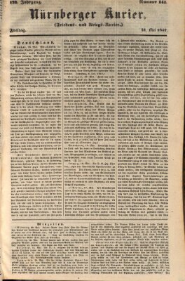 Nürnberger Kurier (Nürnberger Friedens- und Kriegs-Kurier) Freitag 21. Mai 1847