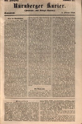 Nürnberger Kurier (Nürnberger Friedens- und Kriegs-Kurier) Samstag 5. Februar 1848