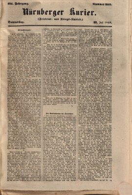 Nürnberger Kurier (Nürnberger Friedens- und Kriegs-Kurier) Donnerstag 27. Juli 1848