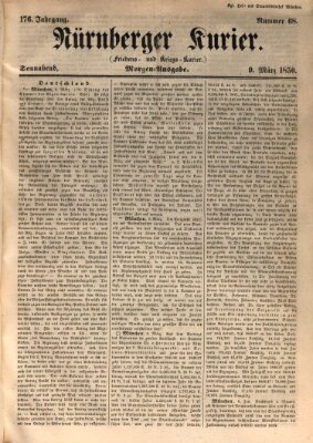 Nürnberger Kurier (Nürnberger Friedens- und Kriegs-Kurier) Samstag 9. März 1850