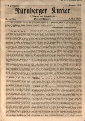 Nürnberger Kurier (Nürnberger Friedens- und Kriegs-Kurier) Donnerstag 9. Mai 1850