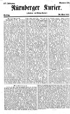 Nürnberger Kurier (Nürnberger Friedens- und Kriegs-Kurier) Freitag 30. Mai 1851