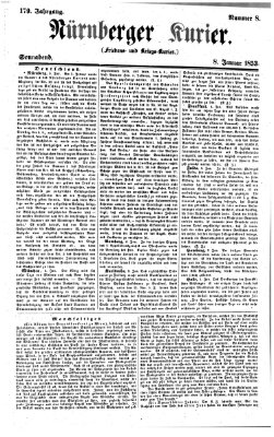 Nürnberger Kurier (Nürnberger Friedens- und Kriegs-Kurier) Samstag 8. Januar 1853