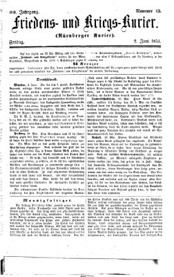 Nürnberger Friedens- und Kriegs-Kurier Freitag 2. Juni 1854