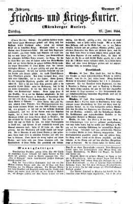 Nürnberger Friedens- und Kriegs-Kurier Dienstag 27. Juni 1854