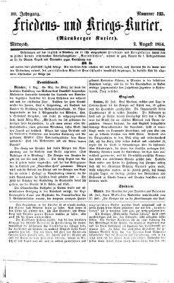 Nürnberger Friedens- und Kriegs-Kurier Mittwoch 2. August 1854