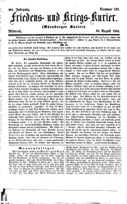 Nürnberger Friedens- und Kriegs-Kurier Mittwoch 16. August 1854