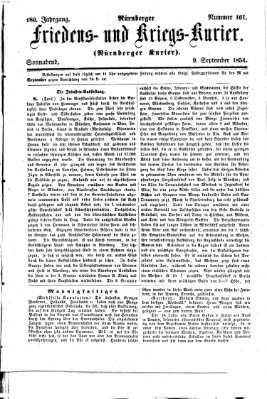 Nürnberger Friedens- und Kriegs-Kurier Samstag 9. September 1854