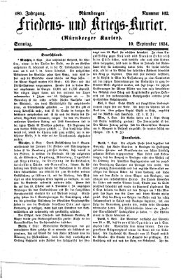 Nürnberger Friedens- und Kriegs-Kurier Sonntag 10. September 1854
