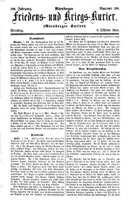Nürnberger Friedens- und Kriegs-Kurier Sonntag 8. Oktober 1854
