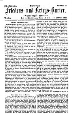 Nürnberger Friedens- und Kriegs-Kurier Montag 5. Februar 1855