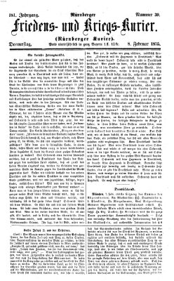 Nürnberger Friedens- und Kriegs-Kurier Donnerstag 8. Februar 1855