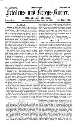 Nürnberger Friedens- und Kriegs-Kurier Donnerstag 29. März 1855