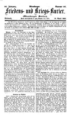Nürnberger Friedens- und Kriegs-Kurier Mittwoch 18. April 1855