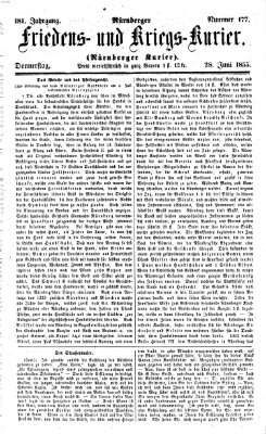 Nürnberger Friedens- und Kriegs-Kurier Donnerstag 28. Juni 1855