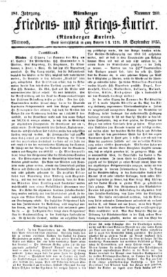 Nürnberger Friedens- und Kriegs-Kurier Mittwoch 19. September 1855
