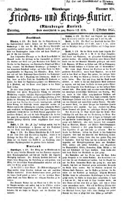 Nürnberger Friedens- und Kriegs-Kurier Sonntag 7. Oktober 1855
