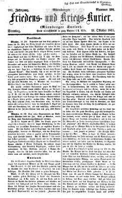 Nürnberger Friedens- und Kriegs-Kurier Sonntag 21. Oktober 1855