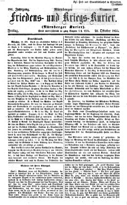 Nürnberger Friedens- und Kriegs-Kurier Freitag 26. Oktober 1855