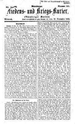 Nürnberger Friedens- und Kriegs-Kurier Mittwoch 21. November 1855
