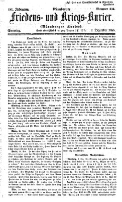 Nürnberger Friedens- und Kriegs-Kurier Sonntag 2. Dezember 1855