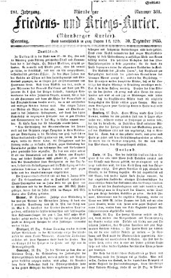 Nürnberger Friedens- und Kriegs-Kurier Sonntag 30. Dezember 1855