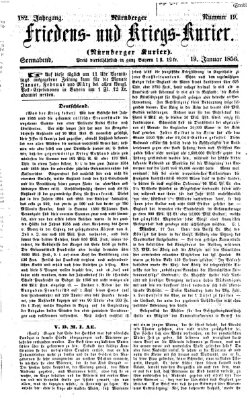 Nürnberger Friedens- und Kriegs-Kurier Samstag 19. Januar 1856