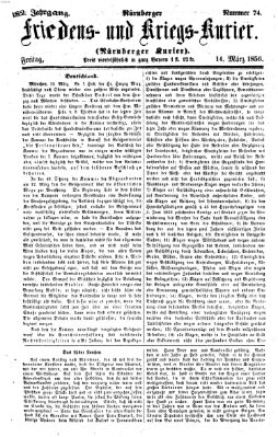 Nürnberger Friedens- und Kriegs-Kurier Freitag 14. März 1856
