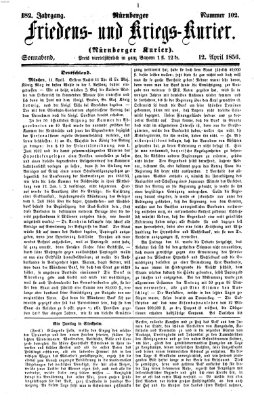 Nürnberger Friedens- und Kriegs-Kurier Samstag 12. April 1856