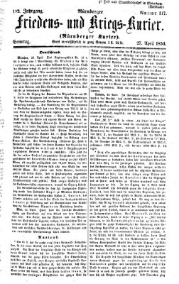 Nürnberger Friedens- und Kriegs-Kurier Sonntag 27. April 1856