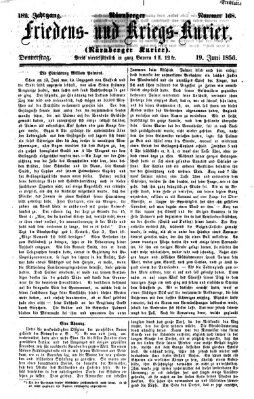 Nürnberger Friedens- und Kriegs-Kurier Donnerstag 19. Juni 1856