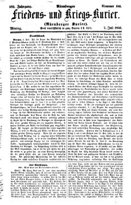 Nürnberger Friedens- und Kriegs-Kurier Montag 7. Juli 1856