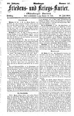 Nürnberger Friedens- und Kriegs-Kurier Freitag 18. Juli 1856