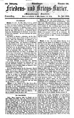 Nürnberger Friedens- und Kriegs-Kurier Donnerstag 24. Juli 1856