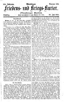 Nürnberger Friedens- und Kriegs-Kurier Dienstag 29. Juli 1856