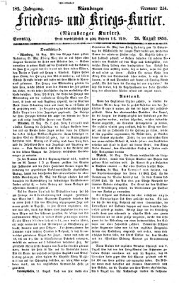Nürnberger Friedens- und Kriegs-Kurier Sonntag 24. August 1856