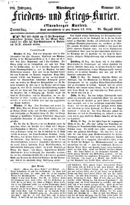 Nürnberger Friedens- und Kriegs-Kurier Donnerstag 28. August 1856