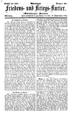Nürnberger Friedens- und Kriegs-Kurier Mittwoch 17. September 1856