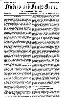 Nürnberger Friedens- und Kriegs-Kurier Sonntag 21. September 1856