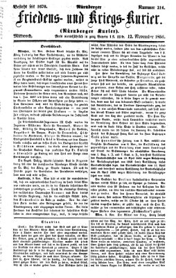 Nürnberger Friedens- und Kriegs-Kurier Mittwoch 12. November 1856