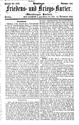 Nürnberger Friedens- und Kriegs-Kurier Freitag 14. November 1856
