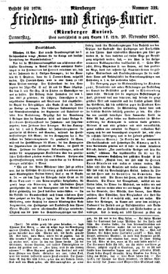 Nürnberger Friedens- und Kriegs-Kurier Donnerstag 20. November 1856