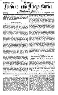 Nürnberger Friedens- und Kriegs-Kurier Freitag 5. Dezember 1856