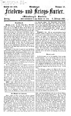 Nürnberger Friedens- und Kriegs-Kurier Freitag 6. Februar 1857