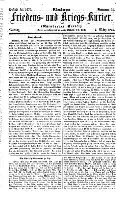 Nürnberger Friedens- und Kriegs-Kurier Montag 2. März 1857