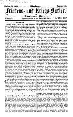 Nürnberger Friedens- und Kriegs-Kurier Mittwoch 4. März 1857